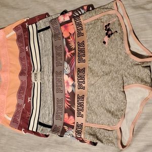 NEW Victoria's Secret PINK 5 pairs Cotton Boyshorts size Large